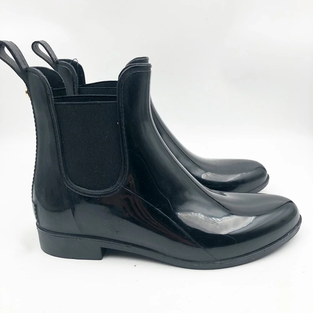 Sam Edelman Shoes Womens 8 Tinsley Black Patent Leather Chelsea Rain Boots